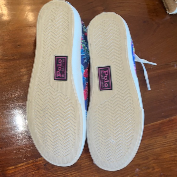 Polo Ralph Lauren Keaton Pony Floral Men's Canvas Low Top Shoes Sneakers - Picture 6 of 7